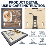 Custom Photo Don't Cry For Me I'm Okay - Personalized Pet Loss Sign, Collar Frame