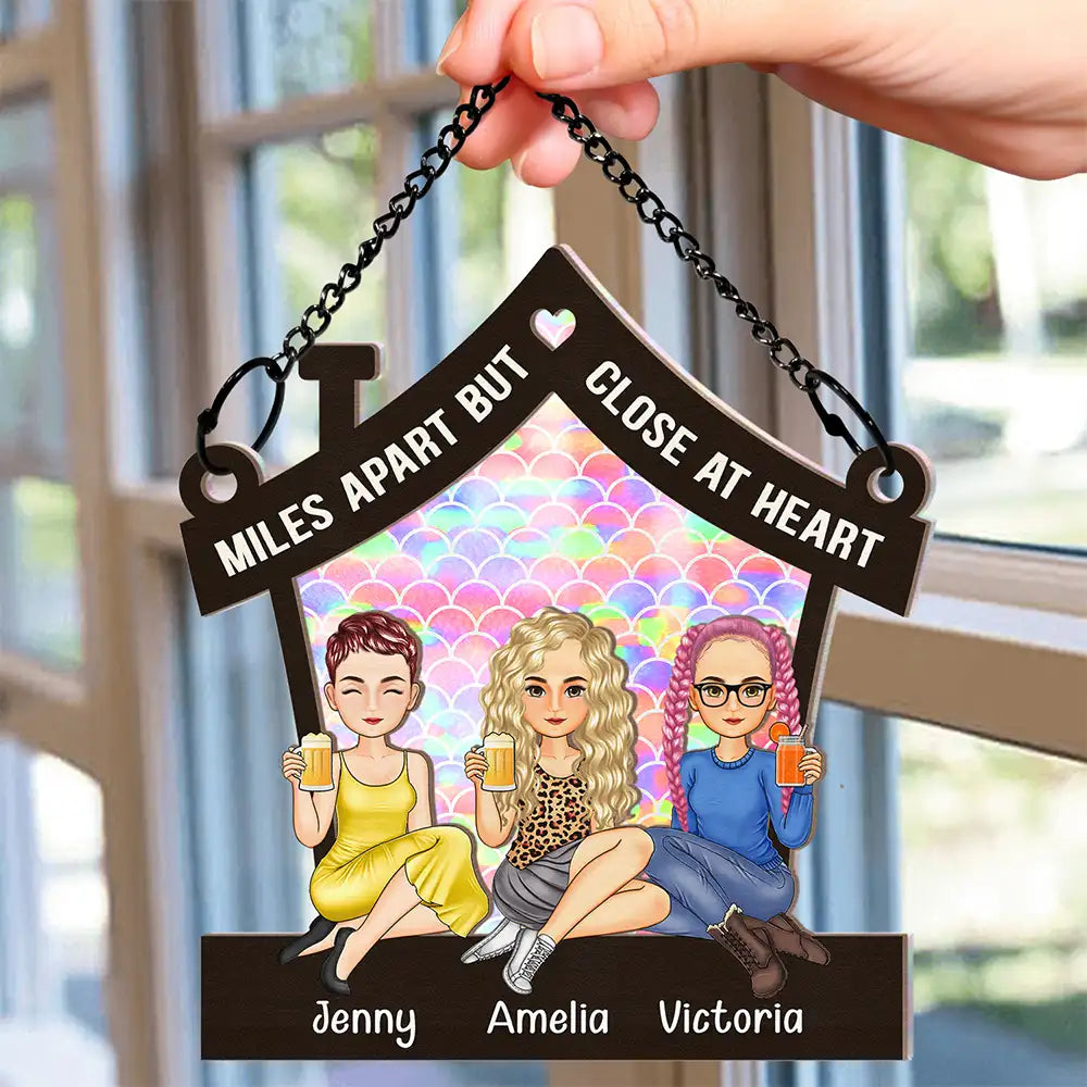 I Wish You Lived Next Door - Personalized Window Hanging Suncatcher Ornament