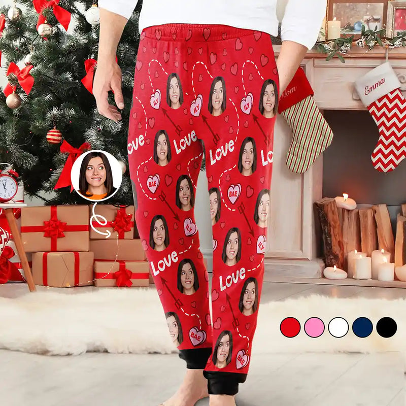 Custom Photo I Love You Bae - Personalized Sweatpants