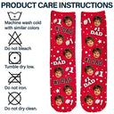 Custom Photo Kids Face #1 Dad #1 Mom - Personalized Socks