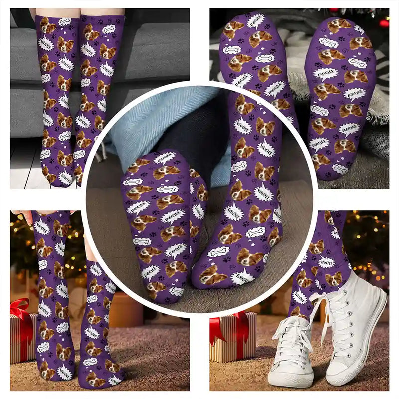 Custom Photo Pet Face - Personalized Socks