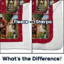 Custom Photo Memorial Think Of Me In Your Heart - Personalized Fleece Blanket, Sherpa Blanket