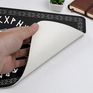 Top Market,Gift For Men,Gift For Yourself,Confident,Icon - Name in Viking Runes - Personalized Leather Desk Mat
