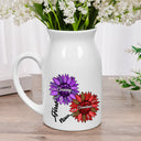 Gift For Grandma,Gift For Mother,Gift For Wife,Happy - Nana Auntie Mom Family Sunflower - Personalized Ceramic Flower Vase