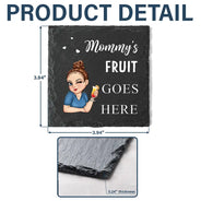 Gift For Mother, Gift For Grandma, Gift For Father, Gift For Grandpa, Love - Nana Papa Drink Goes Here - Personalized Slate Coaster