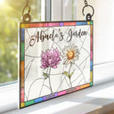 Nana's Garden Full Of Colors Birth Flower Grandkids - Personalized Window Hanging Suncatcher Ornament