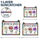 Nana's Garden Full Of Colors Birth Flower Grandkids - Personalized Window Hanging Suncatcher Ornament