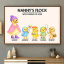 Gift For Grandpa,Gift For Grandma,Gift For Grandparents,Grandma - Grandkids,Love - Nanny's Flock With Puddles Of Love - Personalized Poster