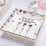 Gift For Bestie, Gift For Sisters, Gift For Women, Gifts For Colleagues, Funny - No One Will Ever Be As Entertained By Us As Us Bestie Birth Flower - Personalized Ring Dish