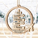 Travel Couple Goal, Destination Of All Year - Personalized Custom Shaped Wooden Ornament