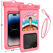 Beach,Gift For Bestie,Travel,Gift For Women,Cruising - Oh Ship It's A Girls Trip - Personalized Waterproof Phone Pouch