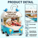 Old Couples,Gift For Wife,Gift For Husband,Camping,Happy - Old Couple Camping Partners For Life - Personalized Acrylic Car Hanger