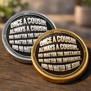Top Market,Sentimental,Gift For Brother,Gift For Cousin,Christmas,Gift For Sibling,Icon - Once A Brother Always A Brother Gift For Brothers Metal Effect - Personalized Commemorative Keepsake Coin