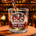 Gift For Father, Dad - Daughters (Young), Dad - Sons, Dad - Children, Dad's Hobby, Funny - One Glass At A Time - Personalized Whiskey Glass