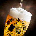 Gift For Father,New Dad,Non-Eng,Icon,Adorable - Our First Father's Day Together - Personalized Pilsner Glass