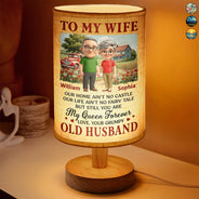 Gift For Couples, Old Couples, Gift For Husband, Gift For Wife, Love - Our Home Ain't No Castle Couple - Personalized Fabric Lamp