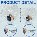 Christmas,Married ,Gift For Couples,Happy - Our Love Was Meant To Be - Personalized Heart Shaped Glass Ornament