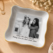 Christmas,Custom Photo,Gift For Cousin,Gift For Sibling,Gift For Sister,Humorous,Upload Full Photo - Gift For Sister - Personalized Custom Photo Vintage Ring Dish