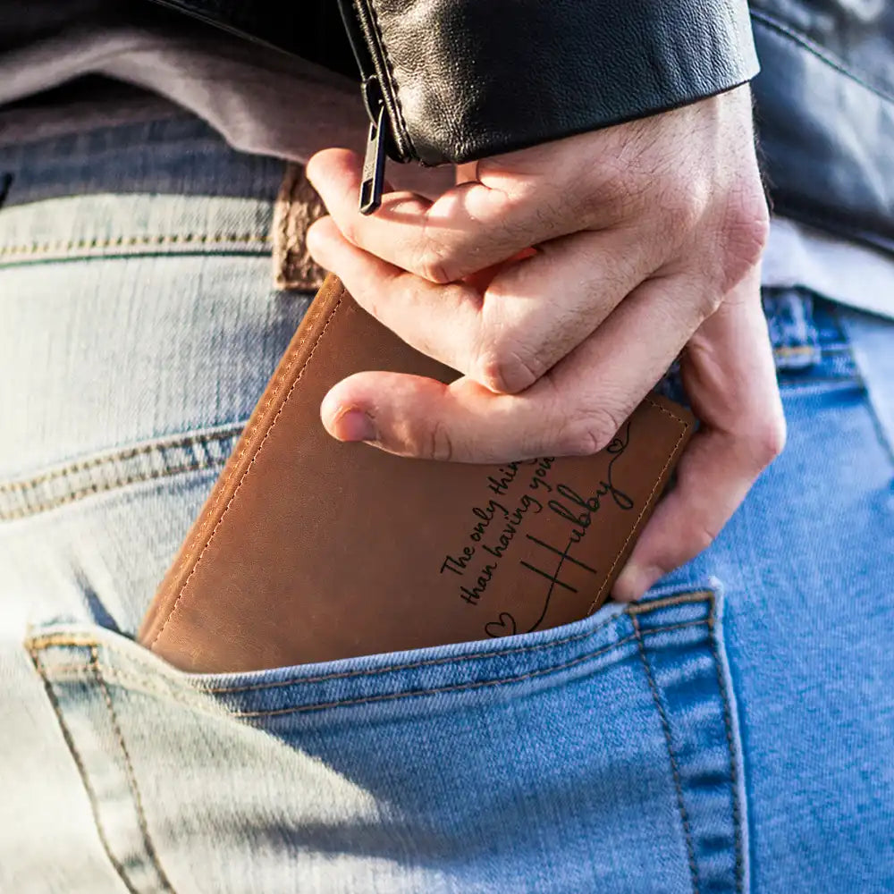 Gift For Father - The Thing Better Than Having You As My Husband - Personalized Engraved Leather Wallet