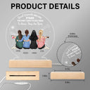 Good Friends Like Stars - Gift For Besties, BFF Best Friends, Sisters - Personalized 3D Led Light Wooden Base