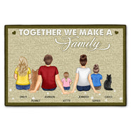 Together We Make A Family - Gift For Family, Couples - Personalized Doormat