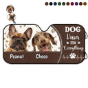 Custom Photo Dog Kisses Fix Everything - Gift For Dog Lovers - Personalized Auto Sunshade