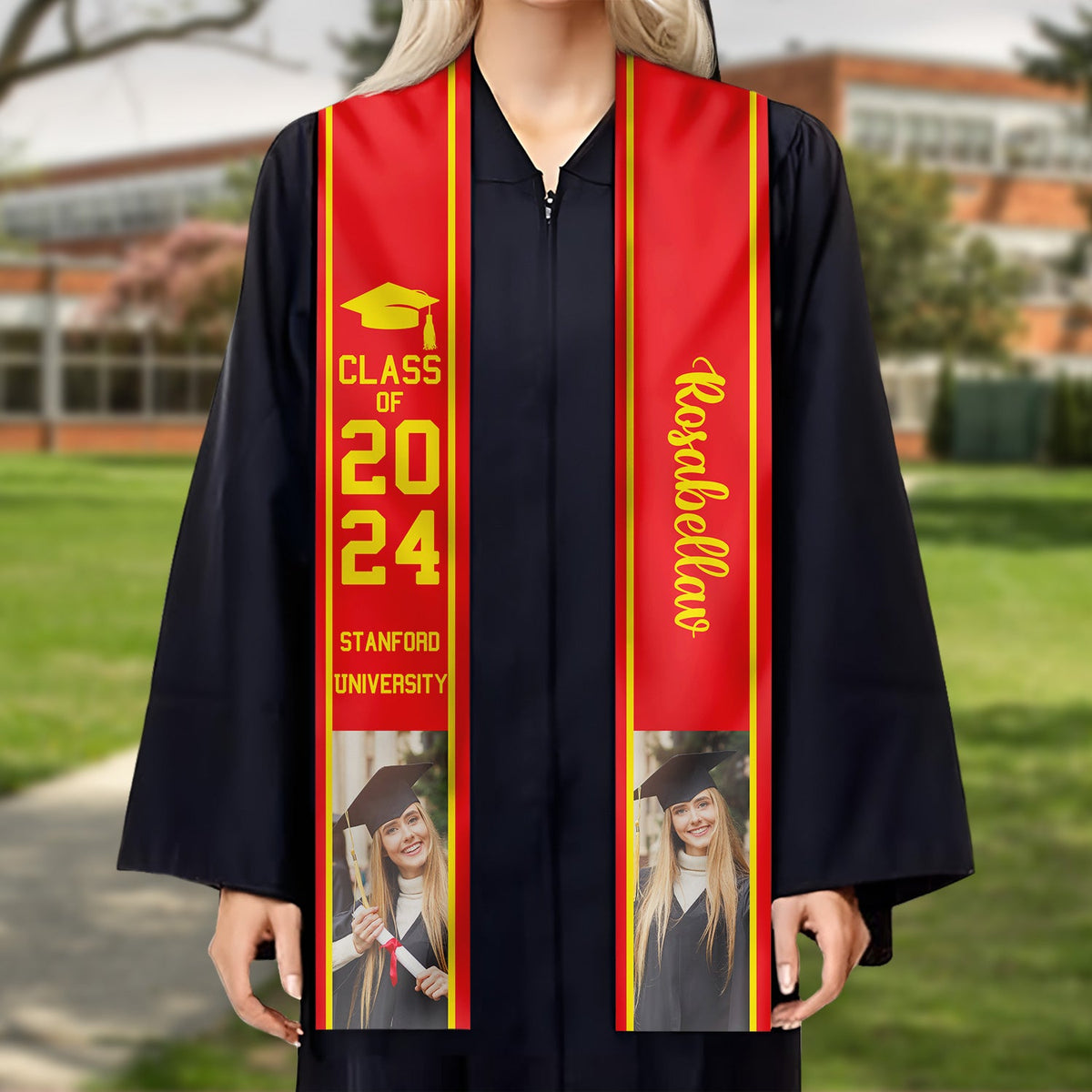 Custom Photo Graduation Class Of - Graduation Gift, Gift For Friends - Personalized Stoles