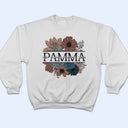 Floral Mama Nana Title - Birthday, Loving Gift For Mother, Mom, Grandma, Grandmother - Personalized T Shirt
