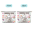 Mama Bear Floral Style - Birthday, Loving Gift For Mom, Mother, Grandma, Grandmother - Personalized Cosmetic Bag