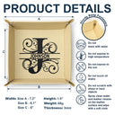Monogram Name - Personalized Leather Valet Tray