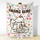 Mama Bear Floral Style - Personalized Fleece Blanket, Sherpa Blanket