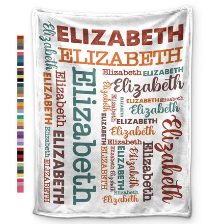 Kid Baby Names - Personalized Fleece Blanket, Sherpa Blanket