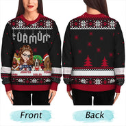 Christmas Dog Mom Mum - Personalized Unisex Ugly Sweater