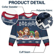 Christmas Dog Mom Mum - Personalized Unisex Ugly Sweater