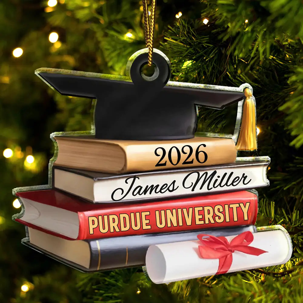 Graduation - School Graduation - Personalized Custom Shaped Acrylic Ornament