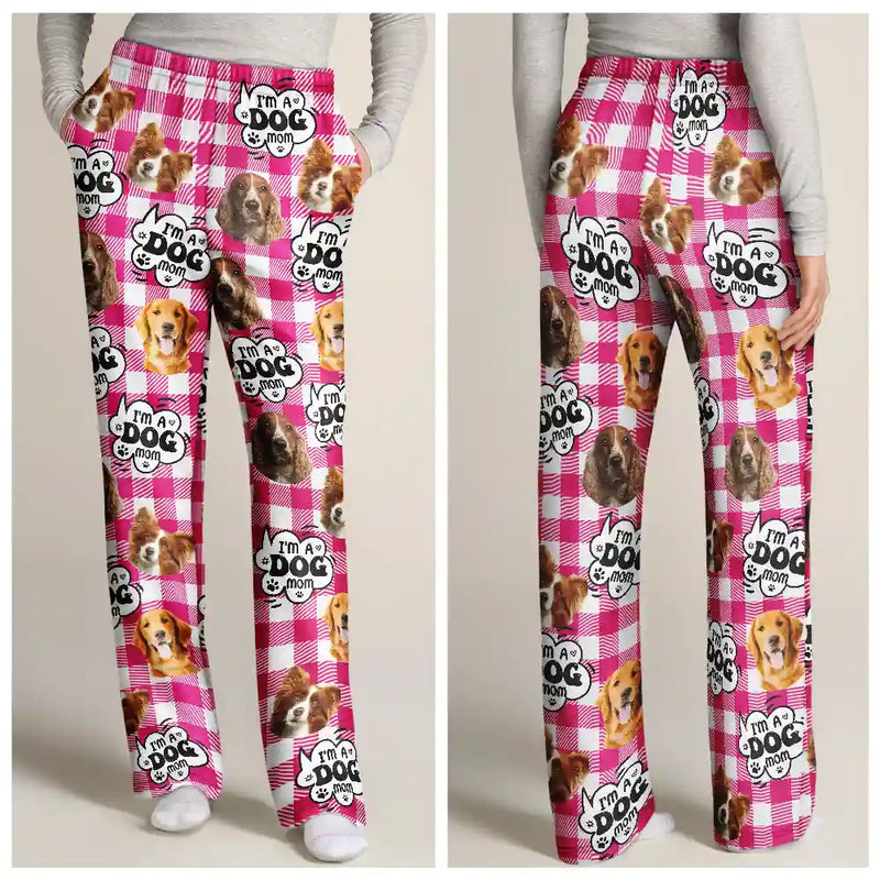 Custom Photo,Dog Lovers,Dog Mom,Dog Dad,Gift For Yourself,Happy - Custom Photo I'm A Dog Person - Personalized Pajama Pants