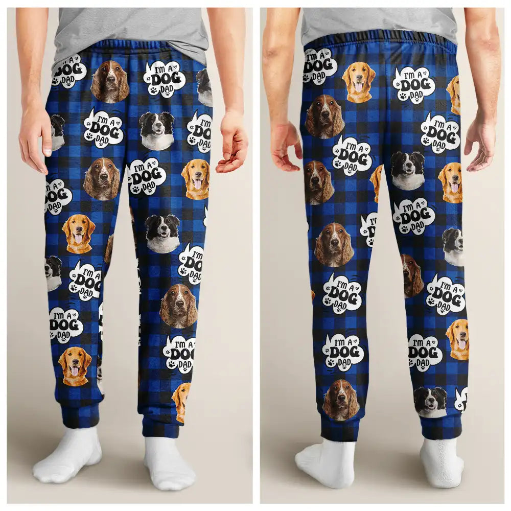 Custom Photo,Dog Lovers,Dog Mom,Dog Dad,Gift For Yourself,Happy - Custom Photo I'm A Dog Person - Personalized Pajama Pants