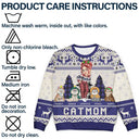 Cat Lovers, Cat Mom, Gift For Yourself, Gift For Women - Christmas Cat Mom Funny Cartoon Cats - Personalized Unisex Ugly Sweater