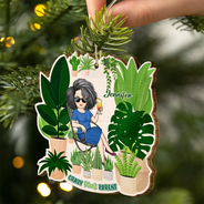 Gardening, Gift For Yourself - Gardener Crazy Plant Lady - Personalized Custom Shaped Wooden Ornament