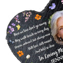 Memorial,Custom Photo,Sad - Custom Photo Those We Love Don't Go Away - Personalized Heart Memorial Garden Stone