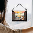 Memorial, Pet Lovers, Dog Lovers, Cat Lovers - Dog Cat Memorial They Still Talk About You - Personalized Window Hanging Suncatcher Ornament
