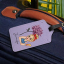 Gift For Yourself, Gift For Women, Travel - Birth Month Flower Travel Lover - Personalized Luggage Tag