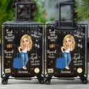 Travel, Gift For Women, Gift For Yourself - Turban Just A Girl Who Loves Traveling - Personalized Clear Luggage Cover