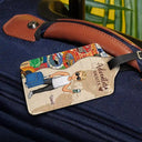 Gift For Yourself,Travel,Gift For Women,Happy - And So The Adventure Begins Travel Lover - Personalised Luggage Tag