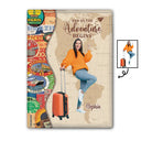 Travel,Gift For Yourself,Gift For Women,Custom Photo,Happy - Custom Photo And So The Adventure Begins - Personalized Passport Cover, Passport Holder