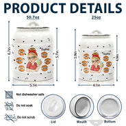 Kisses And Cookies - Personalized Cookie Jar