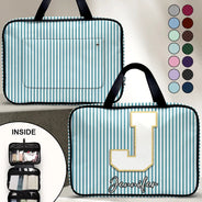 Travel, Gift For Yourself, Gift For Women - Monogram Name - Personalized Toiletry Bag
