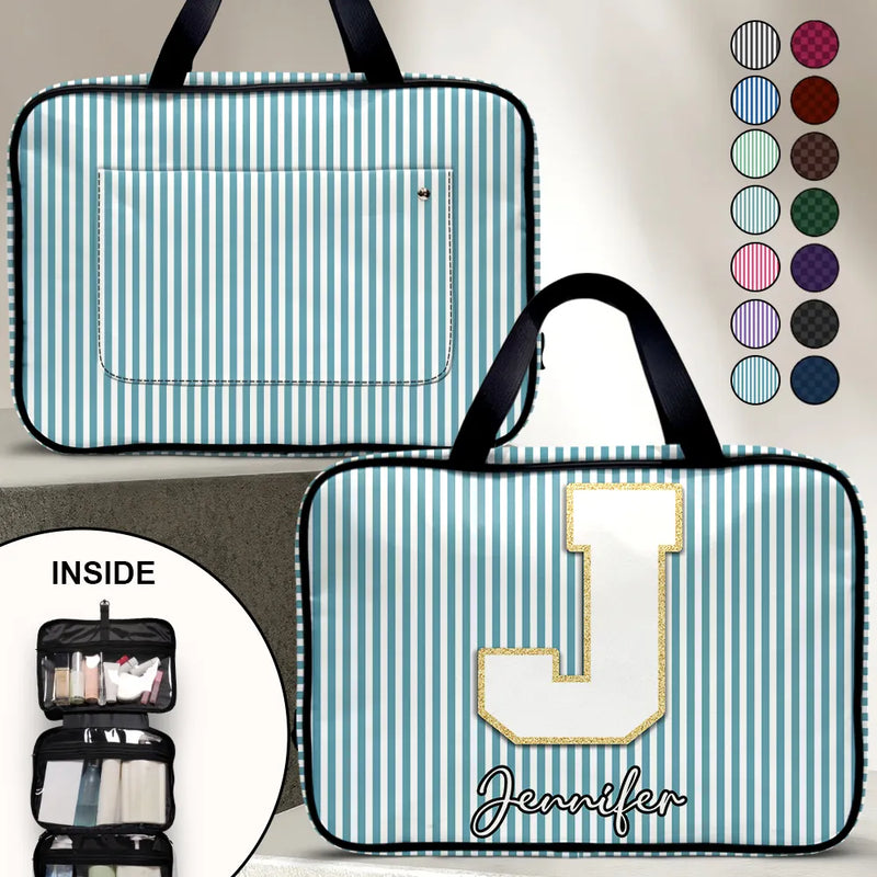 Travel, Gift For Yourself, Gift For Women - Monogram Name - Personalized Toiletry Bag