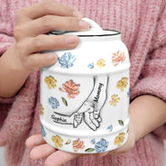 Hand In Hand, I Will Always Protect You - 3D Inflated Effect Printed Cookie Jar, Personalized Cookie Jar