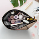 Travel,Gift For Yourself,Gift For Women,Happy - Birth Month Flower Travel Lover - Personalized Cosmetic Bag